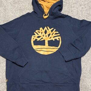 Timberland Blue and Yellow Logo Hoodie
